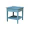 International Concepts Rectangle Spencer End Table, 24 W, 24 in L, 25 in H, Wood, Antique Rubbed Ocean Blue OT32-8E - alternate 10
